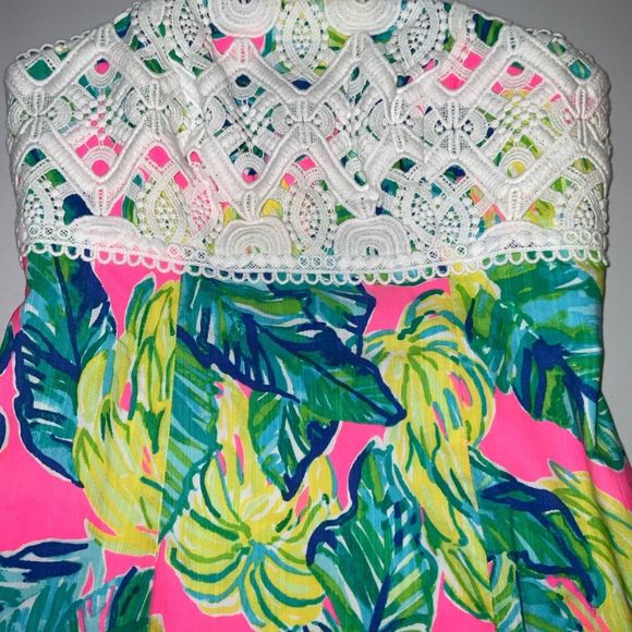 Lilly Pulitzer Brynn Strapless Dress Pink Sunset $228 Size 0 - Picture 7 of 15